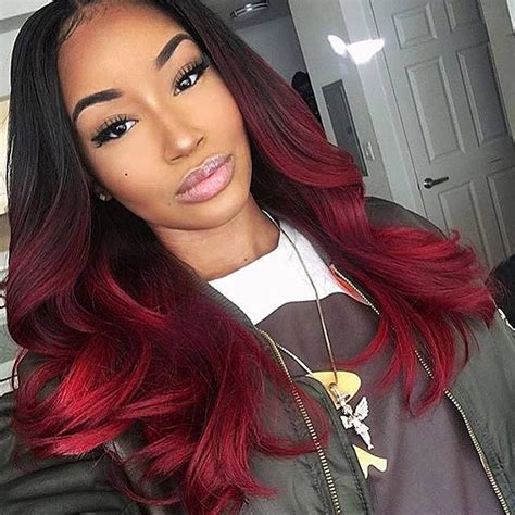 www.DivasWigs.com on Instagram: “Ombre red hair is so on POINT！！ @karinjinsui #repost#divaswigs# ...