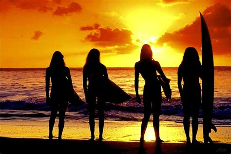 Surf Girl Sunset HD wallpaper | Pxfuel