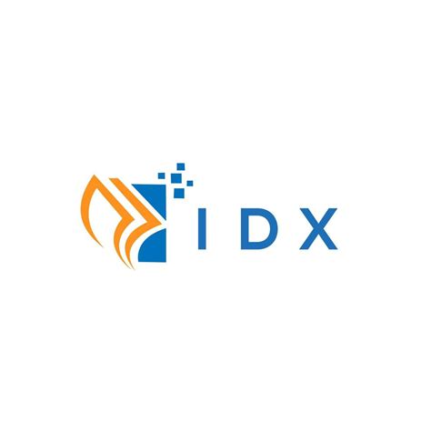 IDX credit repair accounting logo design on white background. IDX creative initials Growth graph ...