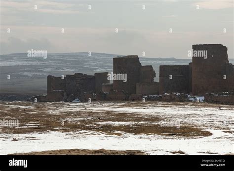 remains of the city walls of the ancient Armenian capital of Ani Stock Photo - Alamy