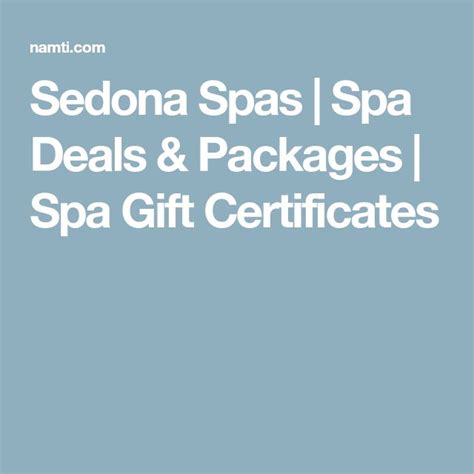 Sedona Spas | Spa Deals & Packages | Spa Gift Certificates | Sedona spa ...