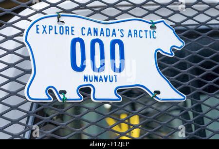 Nunavut license plate Stock Photo - Alamy