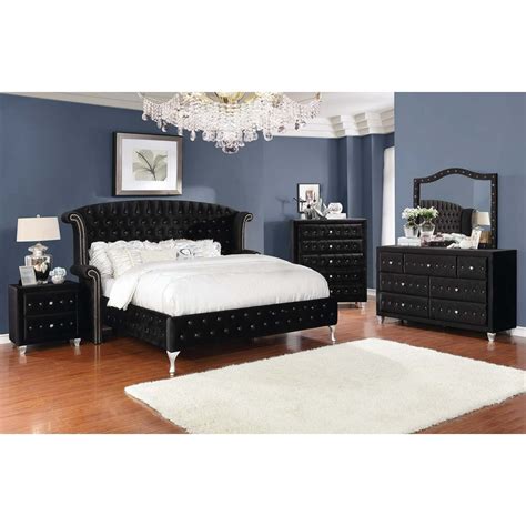 Deanna 5-piece Queen Bedroom Set Black-Color:Black,Finish:Other Color,Style:Modern - Walmart.com ...