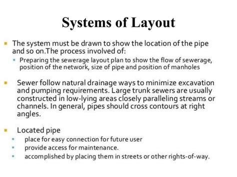 Collection of sewage, Types,Components & Layout