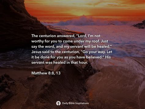 Matthew 8:8, 13 | Daily Bible Inspirations