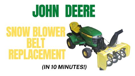 JOHN DEERE SNOW BLOWER : How to Replace Your Belt - YouTube