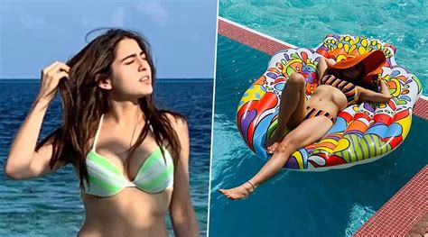 Sara Ali Khan's Love Affair With Striped Bikini In Her Maldivian ...