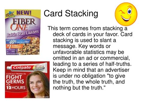 Examples Of Card Stacking Propaganda Ads