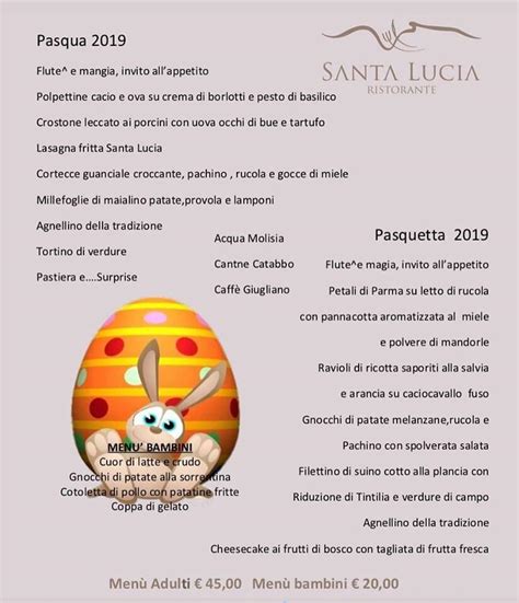 Menu at Ristorante Santa Lucia, Capracotta