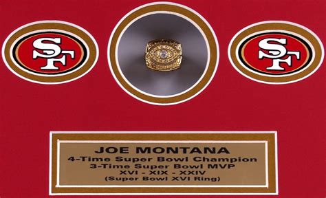 Joe Montana 49ers 14x22 Custom Framed Super Bowl XVI Championship Ring ...