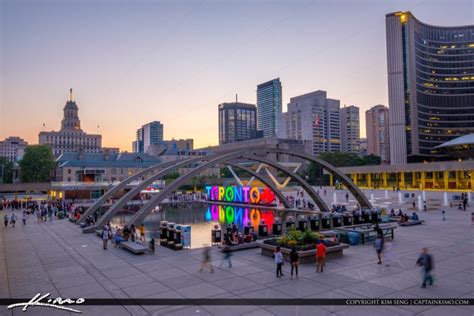 Nathan Phillips Square Toronto Canada Ontario Toronto Sign at Ni ...