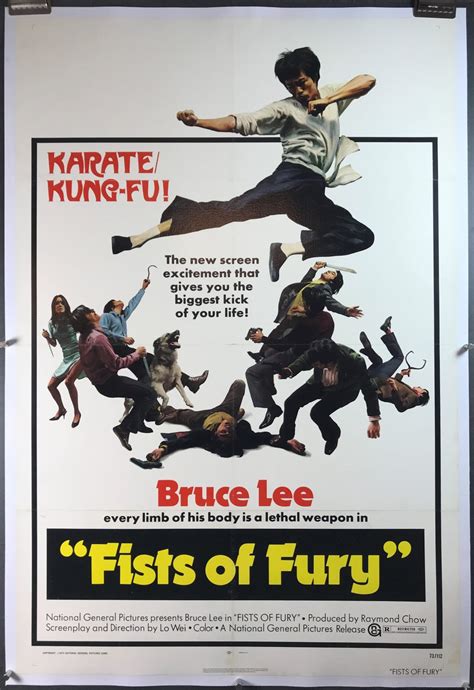 FISTS OF FURY, Original Vintage Bruce Lee Martial Arts Movie Poster - Original Vintage Movie Posters