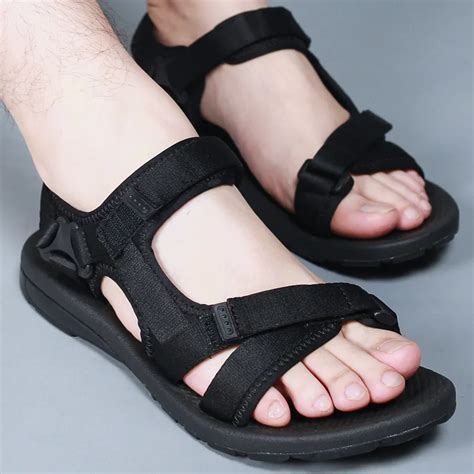 Brand Fashion Men Beach Sandals, High Quality Summer Leather Men ...