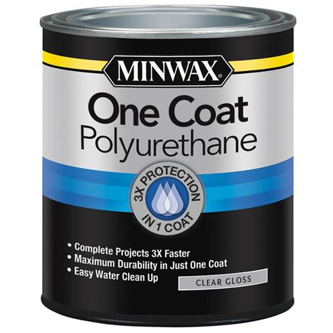 Minwax One Coat Polyurethane Gloss Water-Based Polyurethane (Actual Net Contents: 32-fl oz) at ...