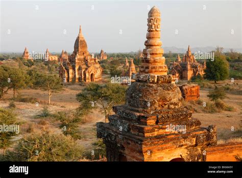 Myanmar Burma Burma Bagan pagoda scenery pagodas panorama scenery place ...