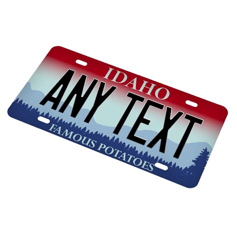 Custom Idaho License Plate Personalized Name All 50 States - Etsy