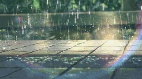 雨天 动图 GIF 动漫 二次元 下雨 唯美