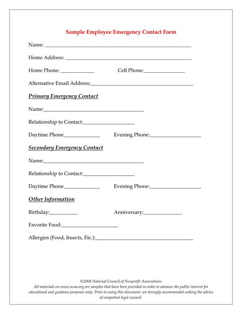 Emergency Inion Form - 10+ Examples, Format, Pdf, Tips