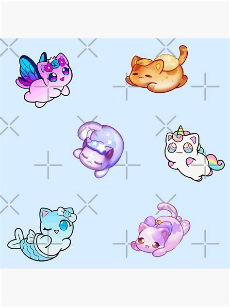 "Meemeows Aphmau cat plush Mega Sticker Pack, Cute Cat Unicorn aphmau ...