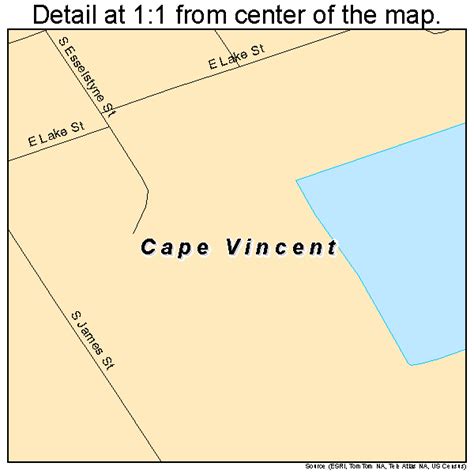 Cape Vincent New York Street Map 3612353