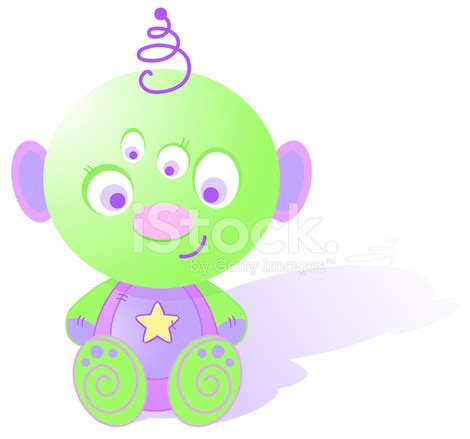 Cute Baby Alien Clipart Stock Vector - FreeImages.com