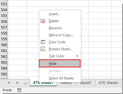 How to protect worksheet from viewing in Excel?