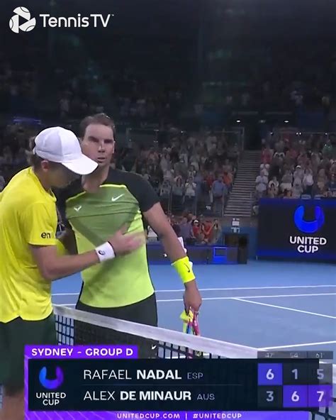 Alex De Minaur Defeats Rafa Nadal at the United Cup! | Rafael Nadal, Alex de Minaur | The moment ...