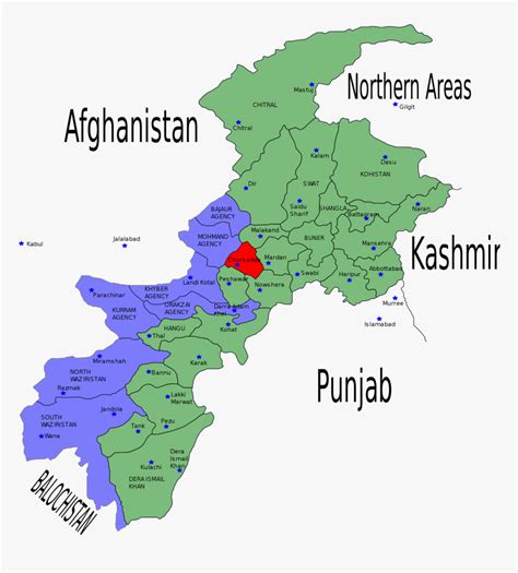 Khyber Pakhtunkhwa Map, HD Png Download - kindpng