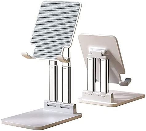 Cell Phone Stand,Angle Height Adjustable Foldable Phone Stand for Desk ...