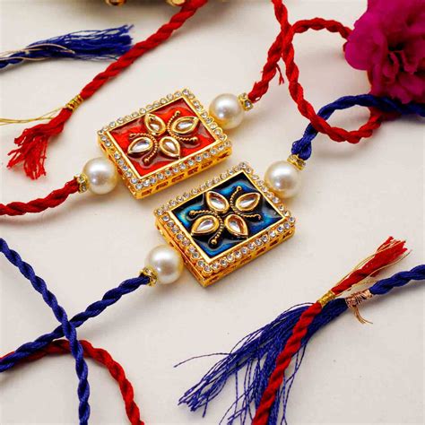 Set of 2 Pure Kundan Rakhis