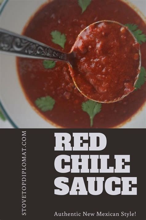 New Mexico Red Chile Sauce ~ Stovetop Diplomat | Recipe | Mexican food ...