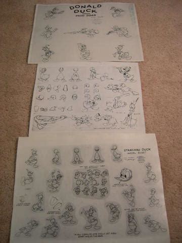 3 Donald Duck Beanstalk Disney Animation Model Sheets | #26044466