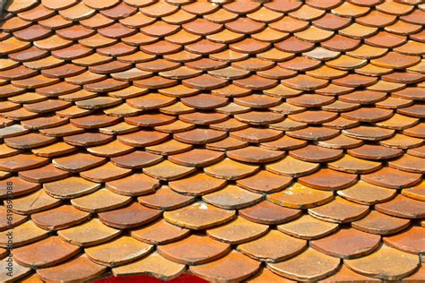 old terracotta roof tile texture background Stock Photo | Adobe Stock