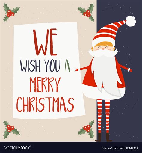 Cartoon for holiday theme with santa claus Vector Image