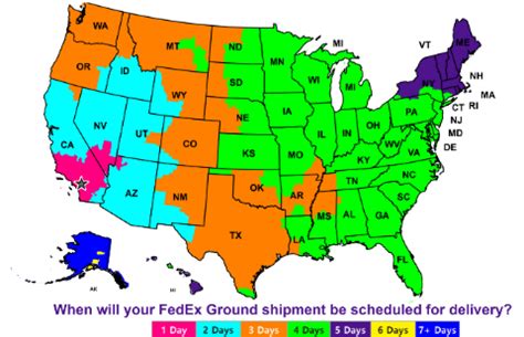 FedEx Ground Time in Transit Map / Zone Map : ELEVATE FULFILLMENT