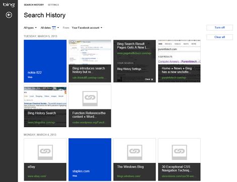 A new History view from Bing - LiveSide.net