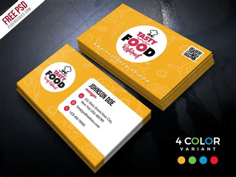 Restaurant Business Card Free PSD Bundle | PSDFreebies.com