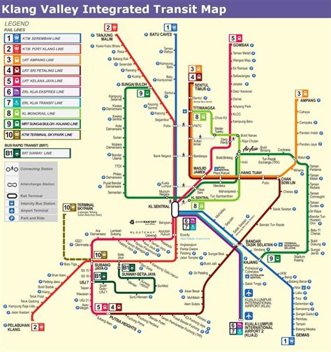 Klang Valley Integrated Transit Map | Transit map, Metro map, Train map