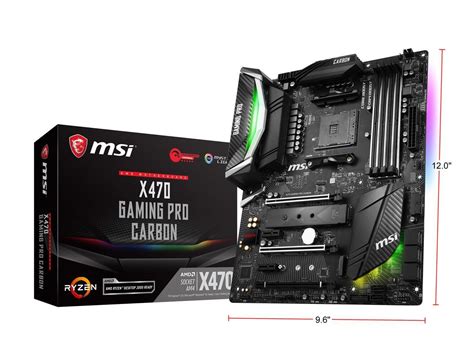 MSI PERFORMANCE GAMING X470 GAMING PRO CARBON AM4 ATX AMD Motherboard ...