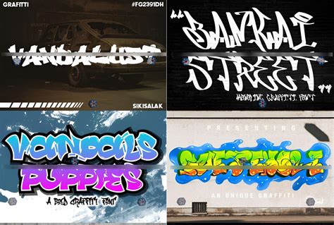 Urban Graffiti Font Bundle, 33 Graffiti Font, Logo Font, Canva Font ...