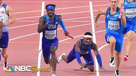 Botched handoff leaves USA 4x100 team's fate in limbo | NBC Sports - YouTube