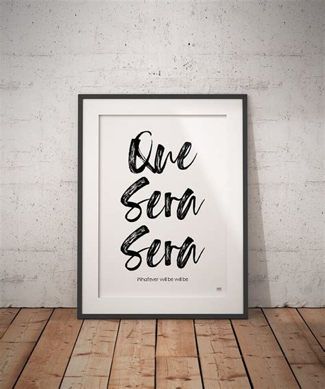 Que Sera Sera Print Doris Day Song Lyrics Gifts Under 10 | Etsy