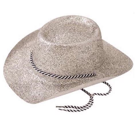 Silver Glitter Cowboy Hat