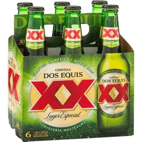 Dos Equis Lager Especial Bottles 355ml X 6 Pack | Woolworths