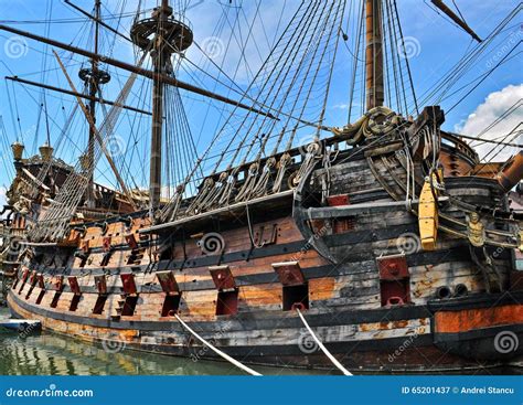 Old Pirate Ship Stock Photo - Image: 65201437