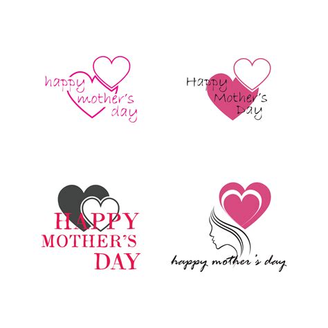 happy mothers day logo icon vector illustration design template 4730908 ...