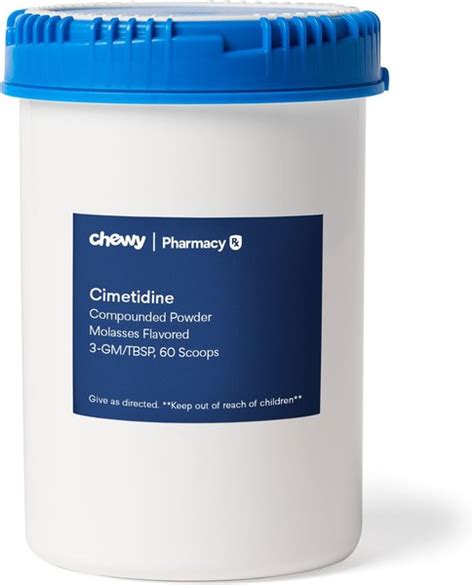 CIMETIDINE COMPOUNDED Powder Molasses Flavored for Horses, 3-GM/TBSP, 60 scoops - Chewy.com