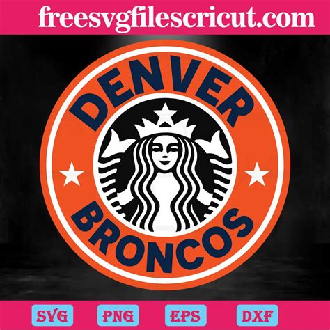 Denver Broncos Starbucks Logo, Design Files - free svg files for cricut