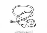 Doctor Stethoscope Coloring Page sketch template