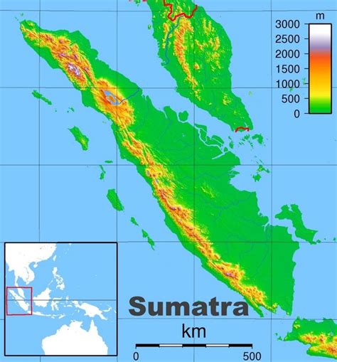 Sumatra physical map | Sumatra, Circumnavigate the globe, Island map